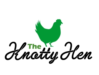 The Knotty Hen logo design by ElonStark