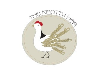 The Knotty Hen logo design by not2shabby