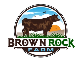 BrownRock Farm logo design by DreamLogoDesign