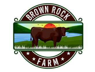 BrownRock Farm logo design by DreamLogoDesign