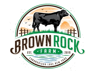 BrownRock Farm logo design by REDCROW