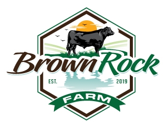 BrownRock Farm logo design by REDCROW