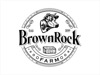 BrownRock Farm logo design by Shabbir