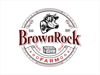 BrownRock Farm logo design by Shabbir