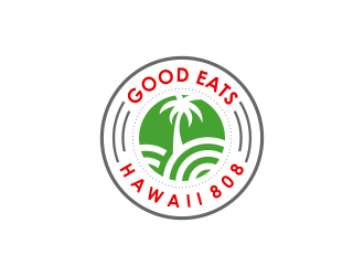 Good Eats Hawaii 808 logo design by diki