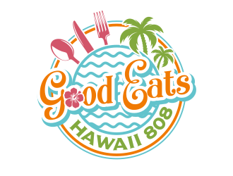 Good Eats Hawaii 808 logo design by Dakon