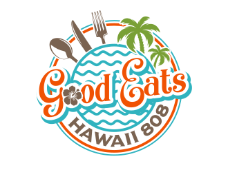 Good Eats Hawaii 808 logo design by Dakon