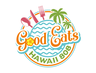 Good Eats Hawaii 808 logo design by Dakon
