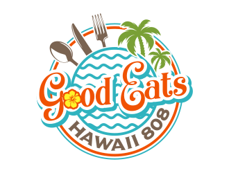 Good Eats Hawaii 808 logo design by Dakon
