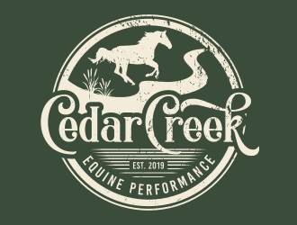 Cedar Creek Equine Performance logo design by Dakon