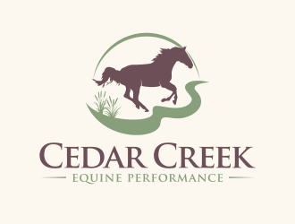 Cedar Creek Equine Performance logo design by Dakon