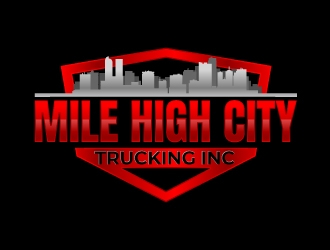 Mile high city trucking inc logo design by nexgen
