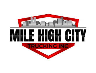 Mile high city trucking inc logo design by nexgen
