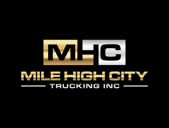 Mile high city trucking inc logo design by p0peye