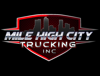 Mile high city trucking inc logo design by axel182