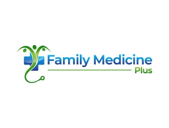 family medicine plus logo design by pixalrahul