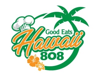 Good Eats Hawaii 808 logo design by jaize