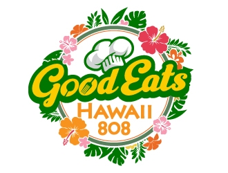 Good Eats Hawaii 808 logo design by jaize