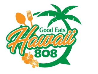 Good Eats Hawaii 808 logo design by jaize