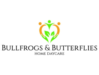 Bullfrogs & Butterflies Home Daycare logo design by jetzu