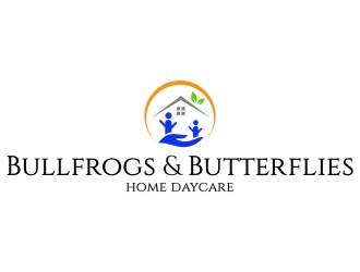 Bullfrogs & Butterflies Home Daycare logo design by jetzu