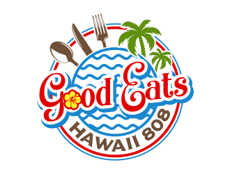 Good Eats Hawaii 808 logo design by Dakon