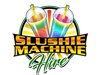 slushie machine hire logo design by DreamLogoDesign