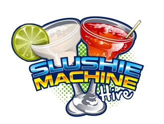 slushie machine hire logo design by DreamLogoDesign