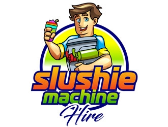 slushie machine hire logo design by DreamLogoDesign