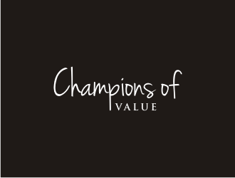 Champions of Value logo design by bricton