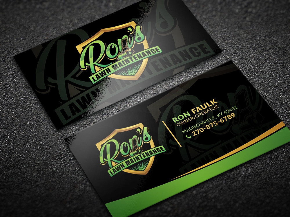 Ron’s Lawn Maintenance  logo design by aamir