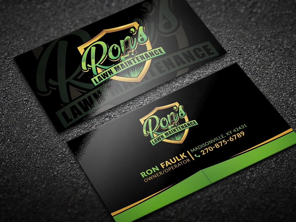 Ron’s Lawn Maintenance  logo design by aamir