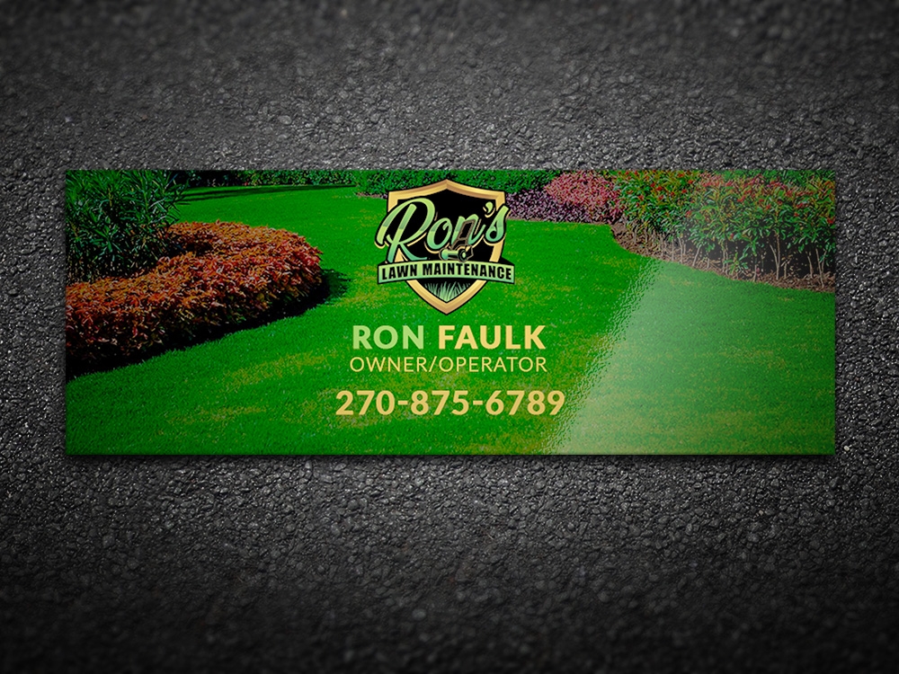Ron’s Lawn Maintenance  logo design by aamir