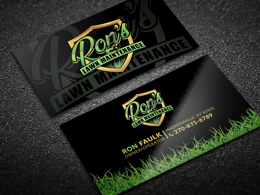 Ron’s Lawn Maintenance  logo design by aamir
