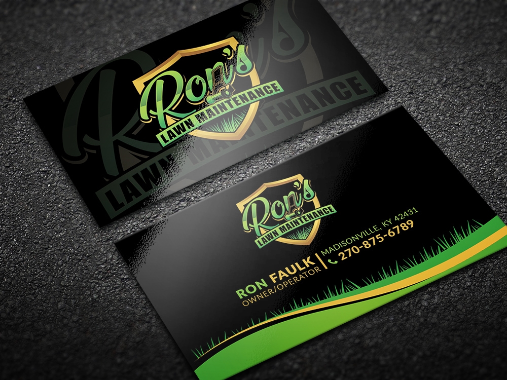 Ron’s Lawn Maintenance  logo design by aamir