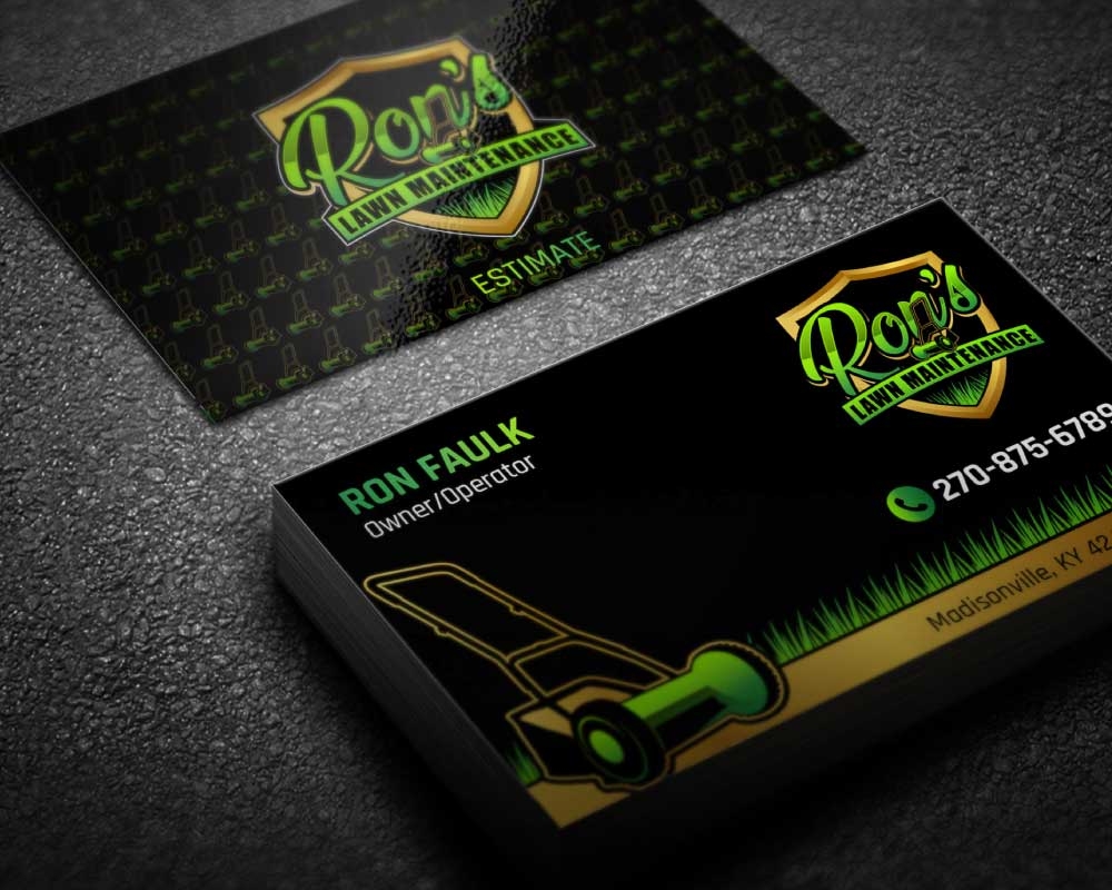 Ron’s Lawn Maintenance  logo design by Boomstudioz