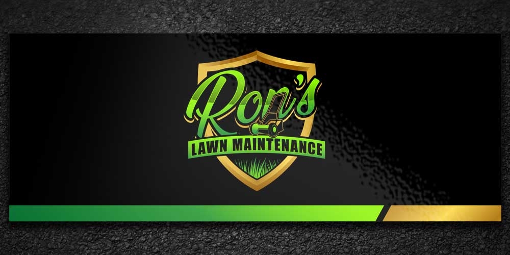 Ron’s Lawn Maintenance  logo design by Boomstudioz