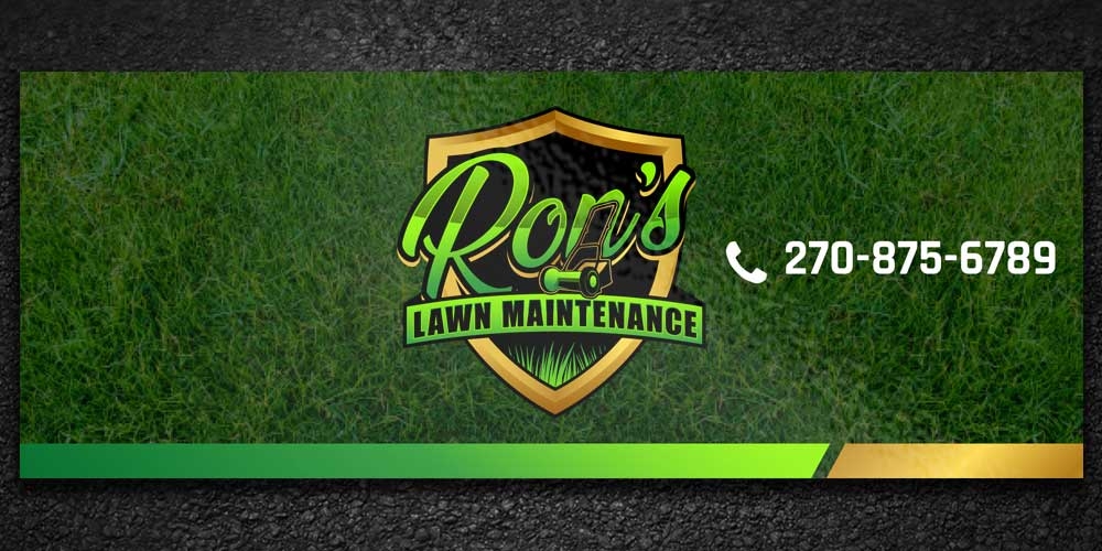 Ron’s Lawn Maintenance  logo design by Boomstudioz