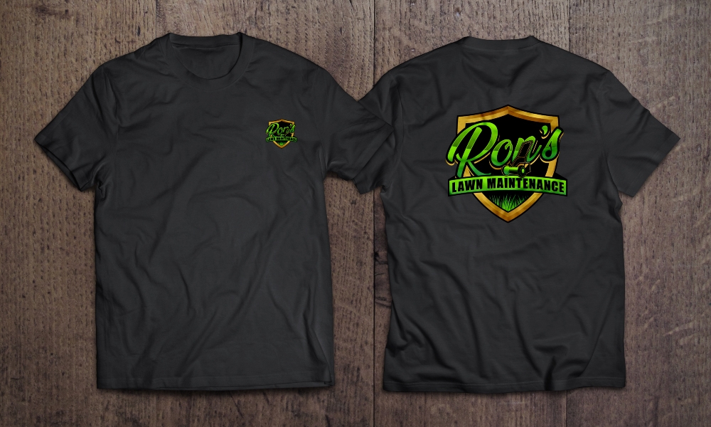 Ron’s Lawn Maintenance  logo design by Boomstudioz