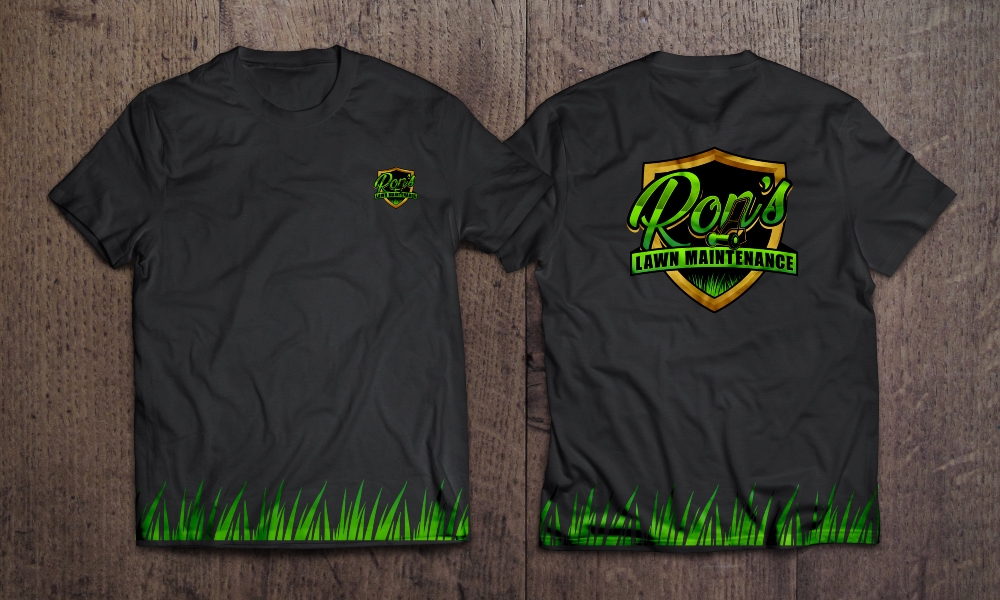 Ron’s Lawn Maintenance  logo design by Boomstudioz