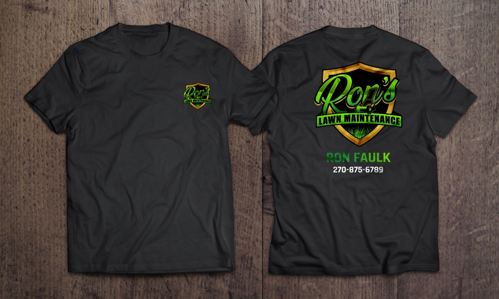 Ron’s Lawn Maintenance  logo design by Boomstudioz