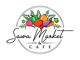 Sawa Market & Cafe  logo design by Aelius