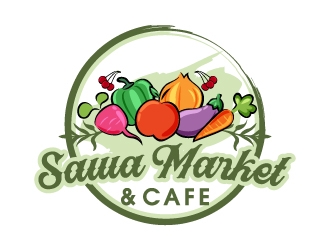 Sawa Market & Cafe  logo design by Aelius