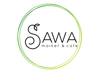 Sawa Market & Cafe  logo design by Rossee