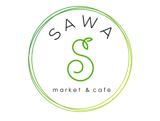 Sawa Market & Cafe  logo design by Rossee