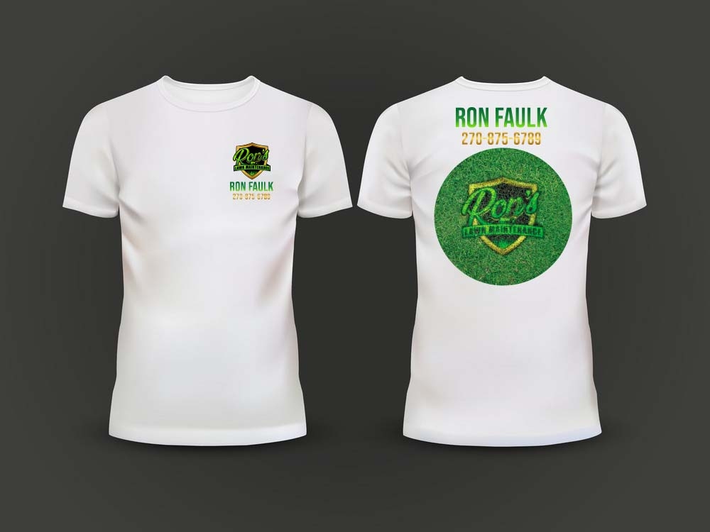 Ron’s Lawn Maintenance  logo design by bulatITA