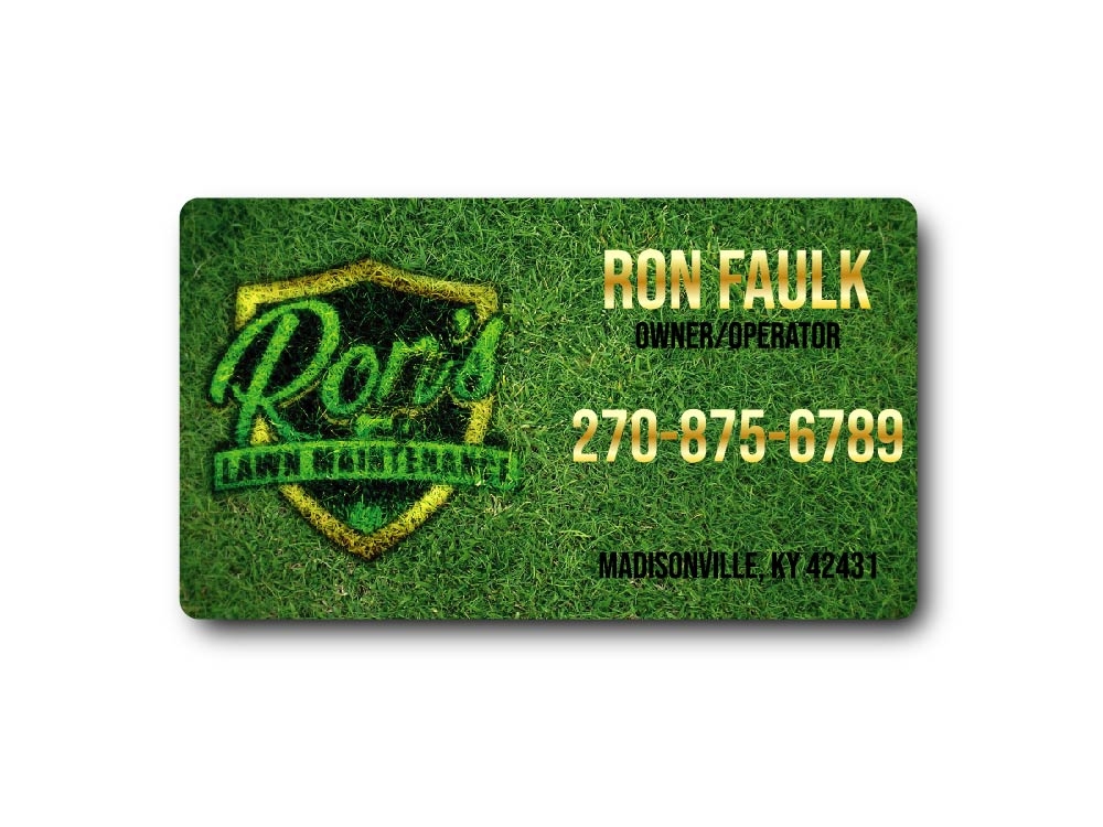 Ron’s Lawn Maintenance  logo design by bulatITA