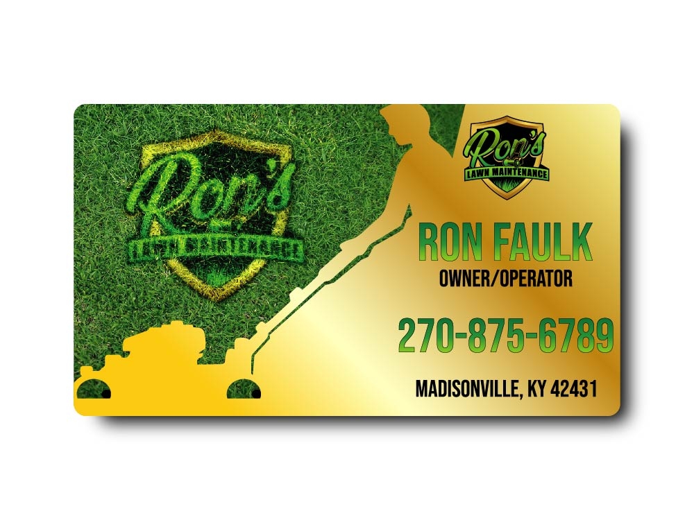 Ron’s Lawn Maintenance  logo design by bulatITA