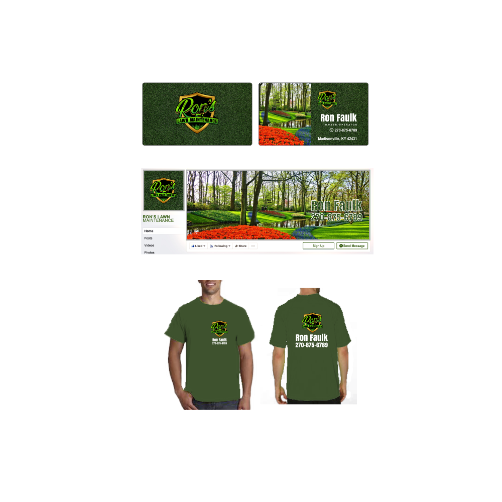 Ron’s Lawn Maintenance  logo design by TMOX