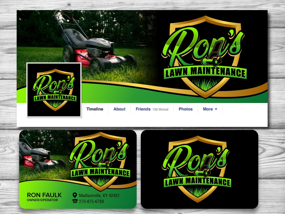 Ron’s Lawn Maintenance  logo design by jaize